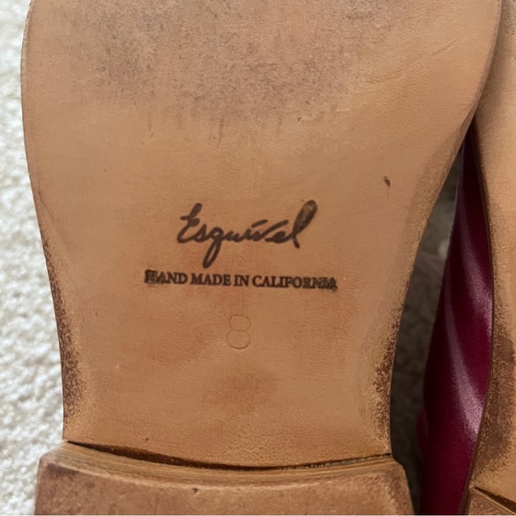 Collectable Esquivel Hand Painted Wingtip-Fuchsia Oxford Shoes 8 - Picture 5 of 14